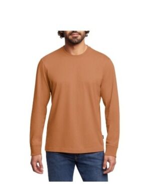 Eddie Bauer Men's Long Sleeve Crewneck T-Shirt Orange Size M